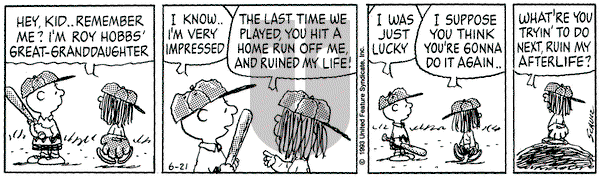 Peanuts on Monday June 21, 1993 Comic Strip