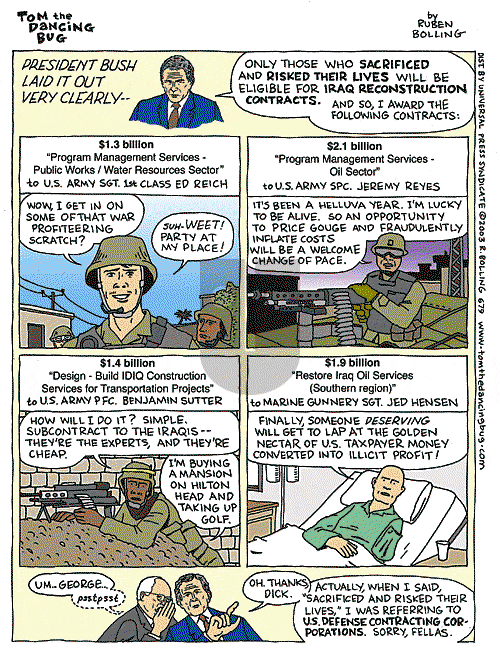Tom the Dancing Bug on Saturday December 27, 2003 Comic Strip