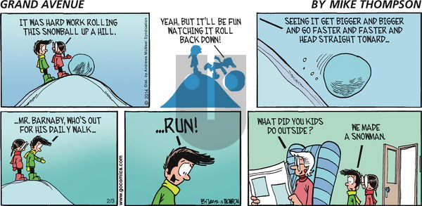 Grand Avenue on Sunday February 3, 2019 Comic Strip