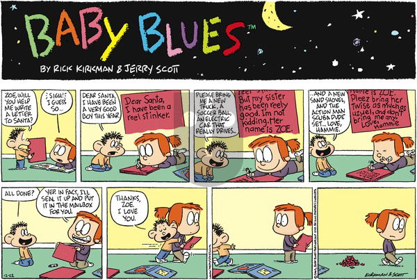 Baby Blues on Sunday December 22, 2002 Comic Strip