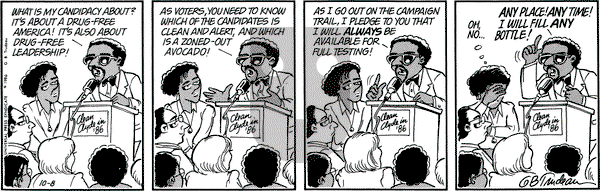 Doonesbury - Wednesday October 8, 1986 Comic Strip