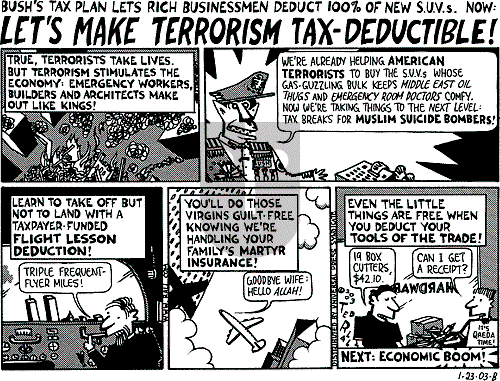 Ted Rall on Saturday January 25, 2003 Comic Strip