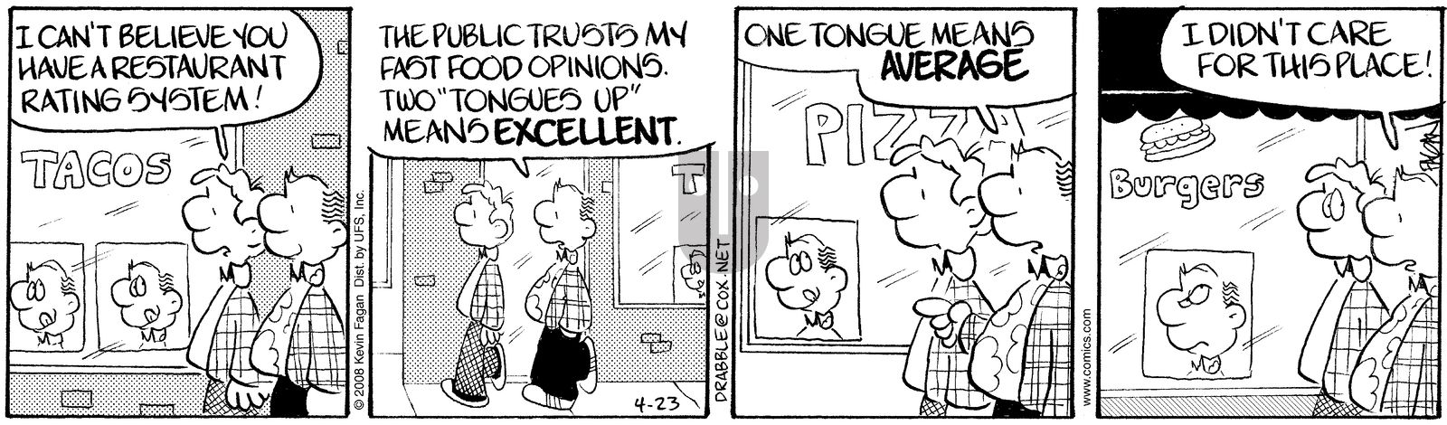 Drabble - Wednesday April 23, 2008 Comic Strip