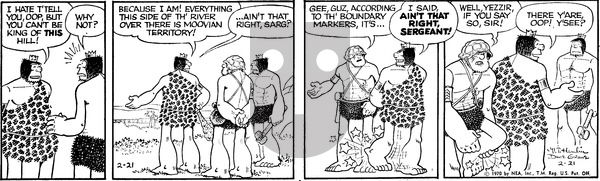 Alley Oop on Saturday February 21, 1970 Comic Strip