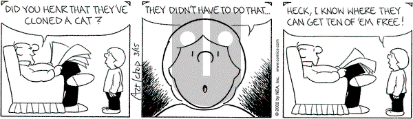 The Born Loser on Friday March 15, 2002 Comic Strip
