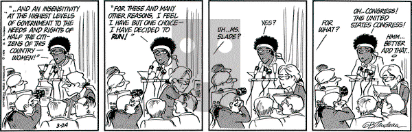 Doonesbury on Wednesday March 24, 1976 Comic Strip