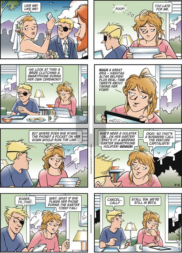 Doonesbury on Sunday April 6, 2014 Comic Strip