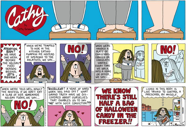 Cathy Classics on Sunday November 16, 1997 Comic Strip