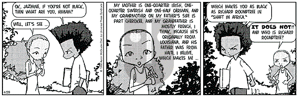 The Boondocks - Thursday April 29, 1999 Comic Strip