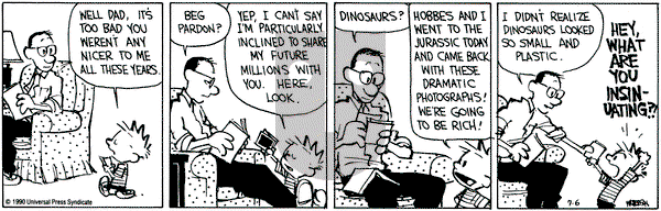 Calvin and Hobbes on Friday July 6, 1990 Comic Strip