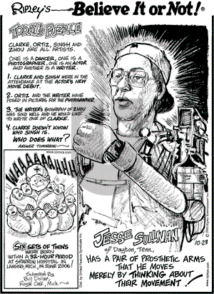 Ripley's Believe It or Not on Tuesday October 24, 2006 Comic Strip