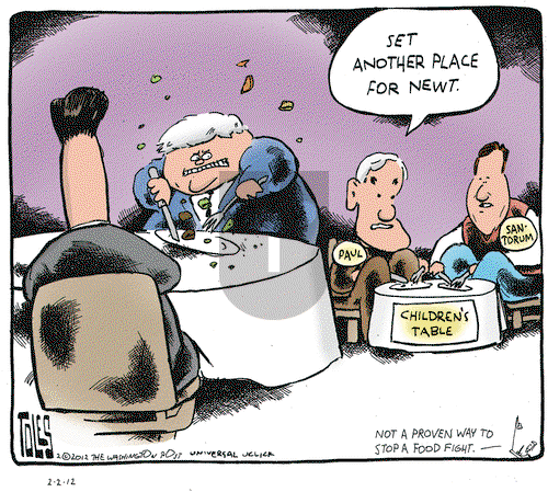 Tom Toles on Thursday February 2, 2012 Comic Strip