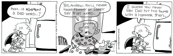 Soup to Nutz - Old on Saturday January 25, 2003 Comic Strip