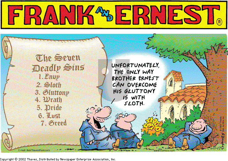 Frank and Ernest on Sunday November 17, 2002 Comic Strip
