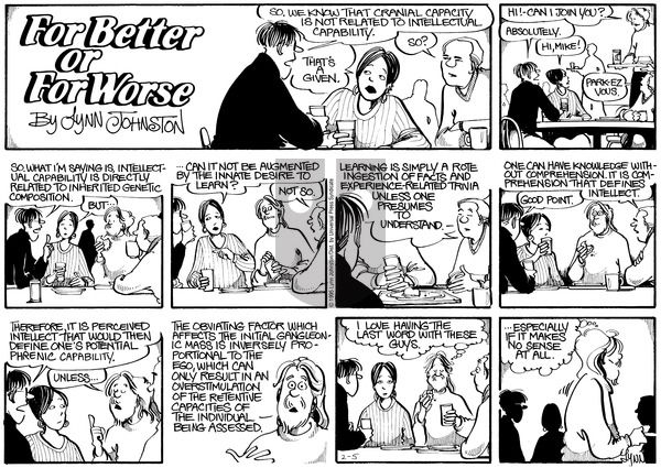 For Better or For Worse on Sunday February 5, 1995 Comic Strip