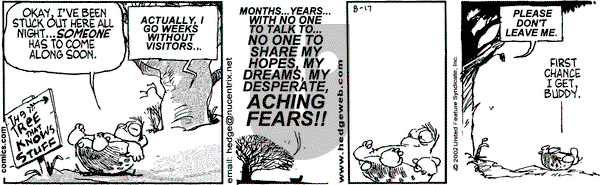 Over the Hedge on Saturday August 17, 2002 Comic Strip