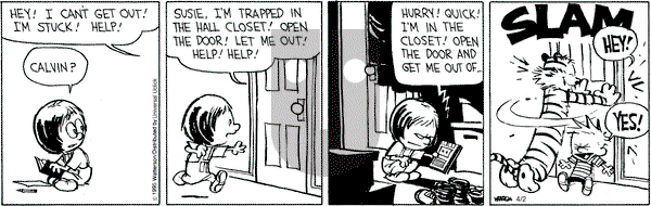 Calvin and Hobbes on Thursday April 2, 2015 Comic Strip