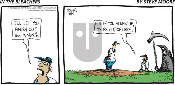 In the Bleachers on Sunday August 9, 2015 Comic Strip