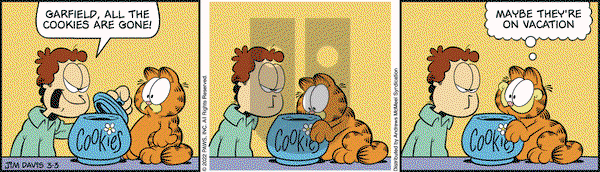 Garfield - Thursday March 3, 2022 Comic Strip