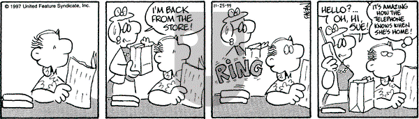 Drabble on Thursday November 25, 1999 Comic Strip