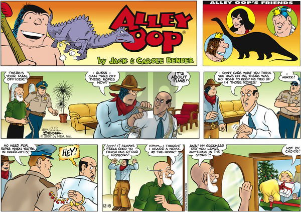 Alley Oop on Sunday December 16, 2007 Comic Strip