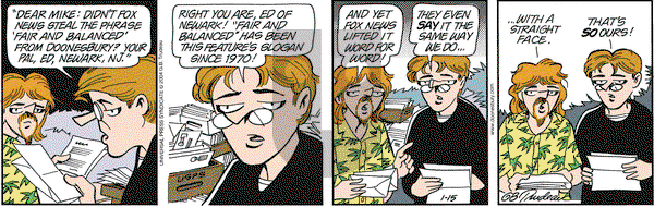 Doonesbury - Thursday January 15, 2004 Comic Strip
