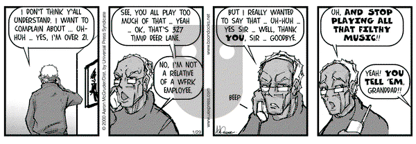 The Boondocks on Saturday January 29, 2000 Comic Strip
