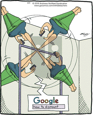 In the Bleachers on Thursday April 4, 2019 Comic Strip