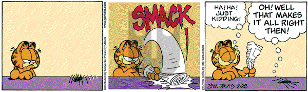 Garfield - Saturday February 28, 2004 Comic Strip