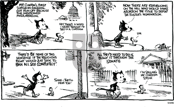 Pat Oliphant - Thursday May 4, 1995 Comic Strip