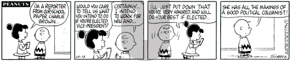 Peanuts on Tuesday October 13, 1964 Comic Strip