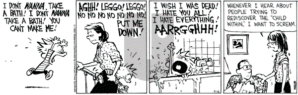 Calvin and Hobbes on Saturday September 12, 1992 Comic Strip