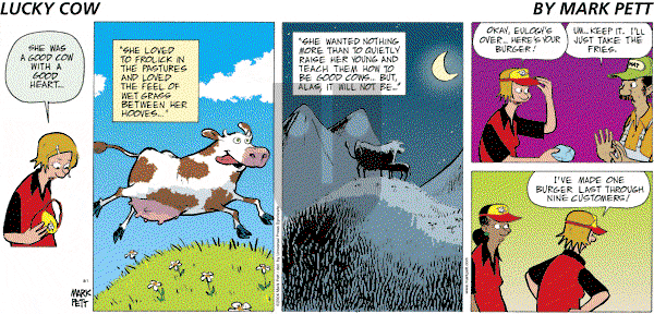 Lucky Cow on Sunday August 1, 2004 Comic Strip