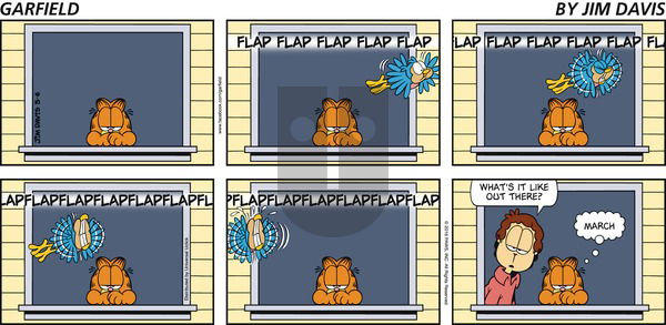 Garfield on Sunday March 6, 2016 Comic Strip
