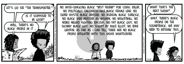 The Boondocks on Saturday November 2, 2002 Comic Strip