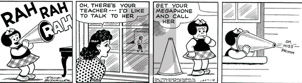 Nancy on Tuesday October 18, 1949 Comic Strip