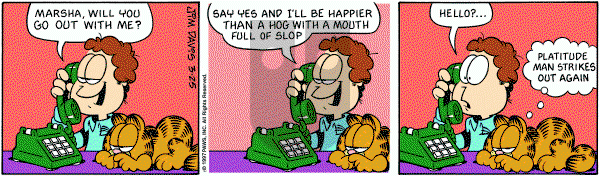 Garfield on Tuesday March 25, 1997 Comic Strip