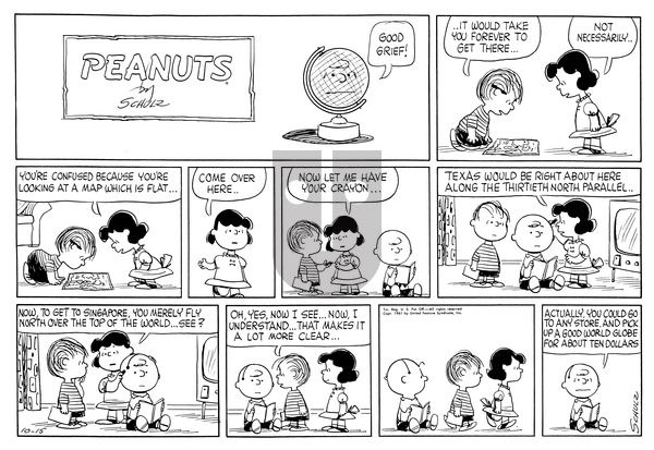 Peanuts on Sunday October 15, 1961 Comic Strip