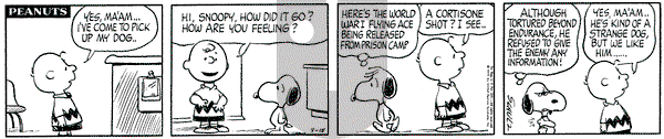 Peanuts on Friday September 18, 1970 Comic Strip