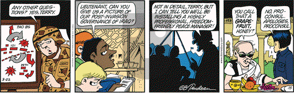 Doonesbury on Saturday March 22, 2003 Comic Strip