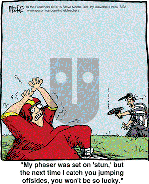 In the Bleachers on Monday August 22, 2016 Comic Strip