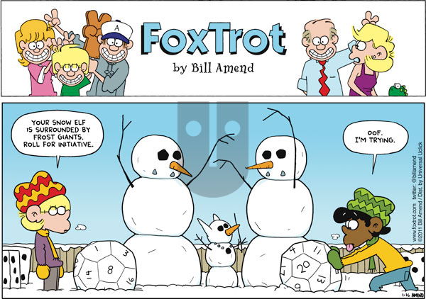 FoxTrot on Sunday January 16, 2011 Comic Strip