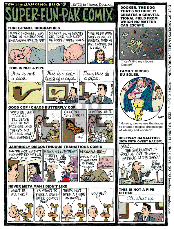 Tom the Dancing Bug on Friday September 8, 2017 Comic Strip