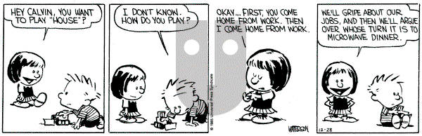 Calvin and Hobbes on Saturday December 28, 1985 Comic Strip
