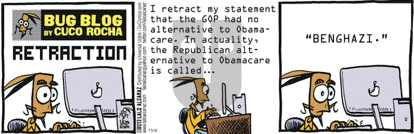 La Cucaracha on Monday November 4, 2013 Comic Strip