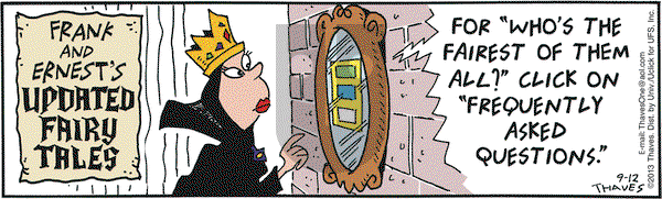 Frank and Ernest on Thursday September 12, 2013 Comic Strip