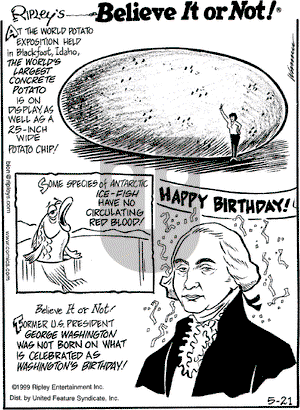 Ripley's Believe It or Not on Friday May 21, 1999 Comic Strip