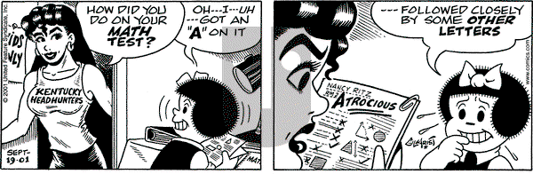 Nancy on Wednesday September 19, 2001 Comic Strip