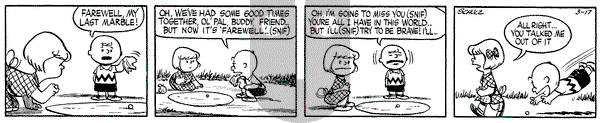 Peanuts on Wednesday March 17, 1954 Comic Strip