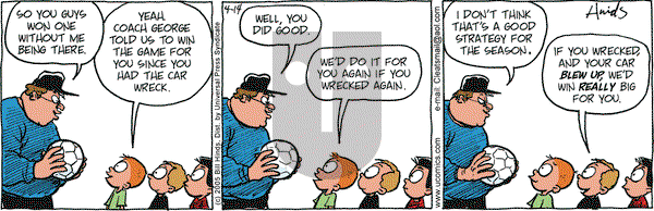 Cleats on Thursday April 14, 2005 Comic Strip